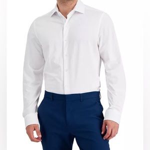 Bar III White Button Up Shirt Medium Slim Fit